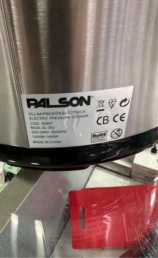 Olla a presión eléctrica Palsson 8L