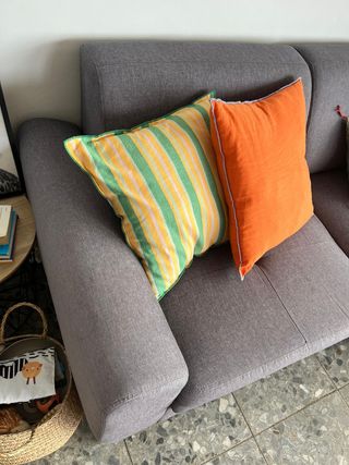 Sofá Chaise Longue Gris Oscuro 3 Plazas