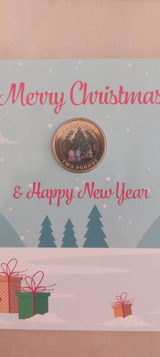 Moneda 2 libras Navidad 2023