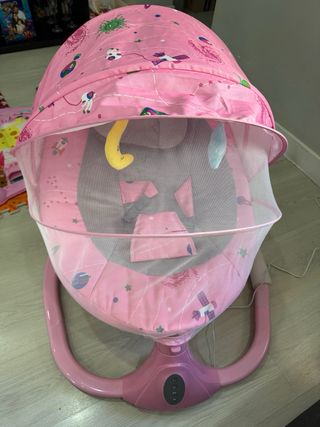 Mecedora eléctrica musical bebé rosa