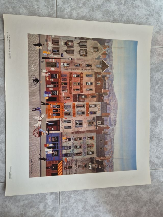 Lámina La Cinette Parisienne de R. Delacroix