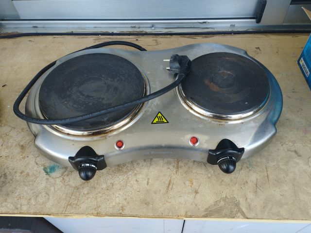 Piastra elettrica a doppia stufa