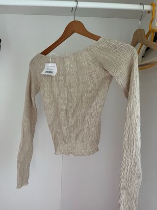 Camiseta Inside manga larga beige S