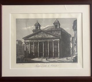 Aguafuerte Pantheon delle Rotonda Domenico Amici