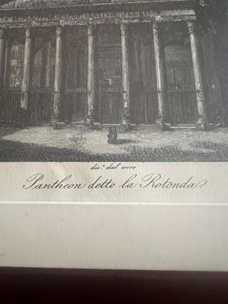 Aguafuerte Pantheon delle Rotonda Domenico Amici