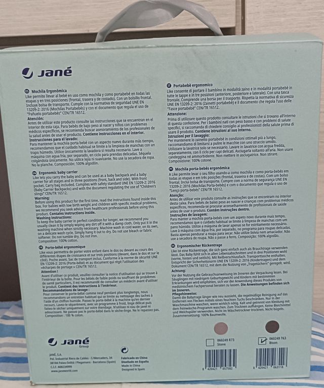 Mochila Ergonómica Jané Like 3 Posiciones