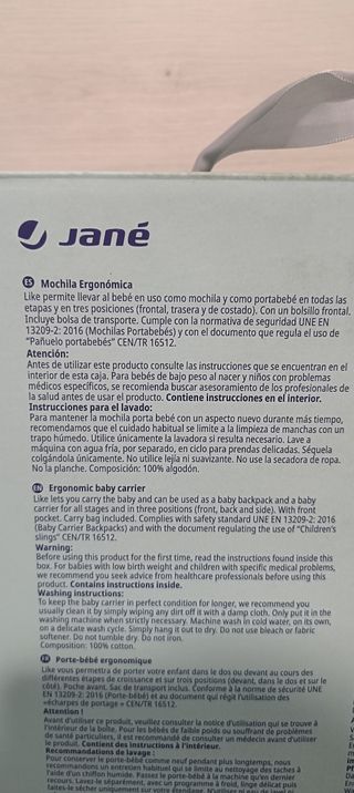 Mochila Ergonómica Jané Like 3 Posiciones