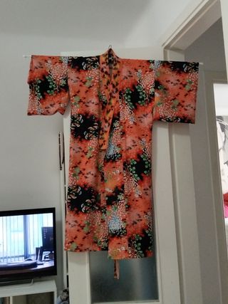 Kimono japonés auténtico multicolor