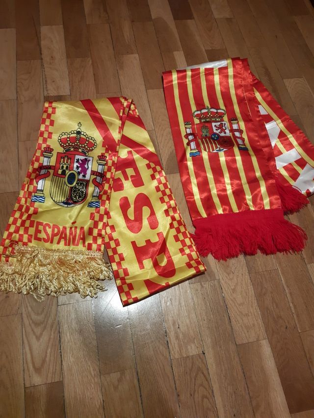 Bufandas España Bandera Roja y Dorada