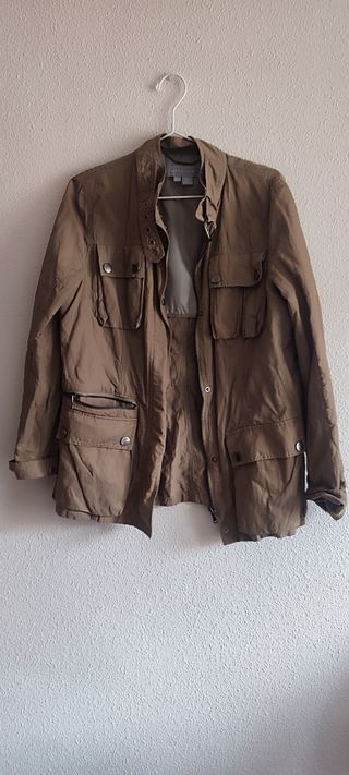 Cazadora Zara Mujer Verde Oliva