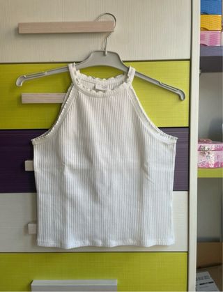Top tirantes Zara Girls blanco
