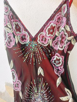 Vestido de fiesta con pedrería