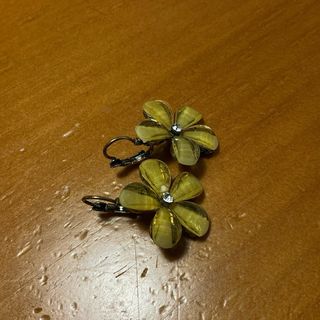 Pendientes Flor cristal Verdes