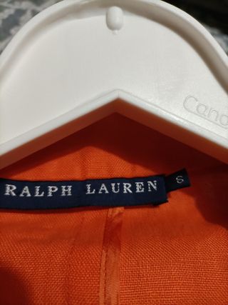 Chaquetade lino Ralph Lauren Mujer Talla S Naranja