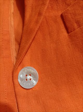 Chaquetade lino Ralph Lauren Mujer Talla S Naranja