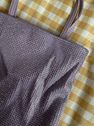 Bolso lentejuelas Zara morado