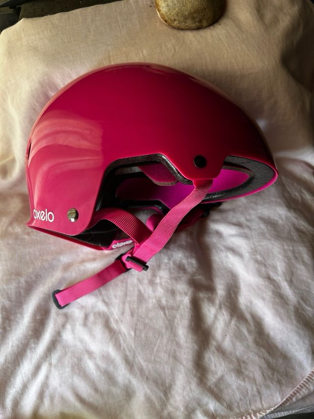Casco infantil rosa Oxelo