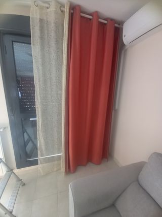 Cortinas naranja-teja