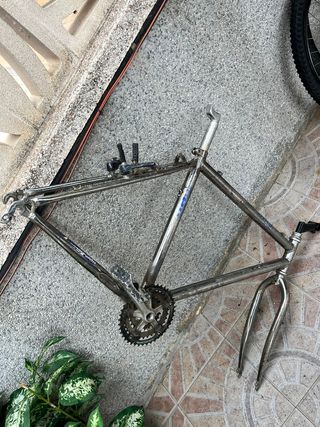 Cuadro Bicicleta Acero Cromado
