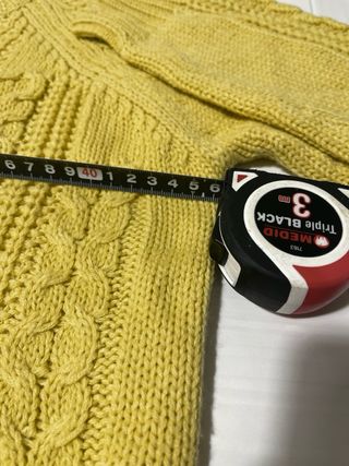 Jersey amarillo trenzado Pull&Bear suelto