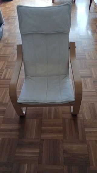 Silla Beige Madera