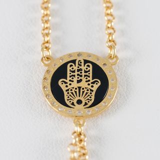 Pulsera pasamanos Mano de Fátima oro 18k 750