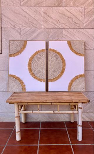 Díptico cuadros estilo boho 100x70 con Marco