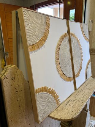 Díptico cuadros estilo boho 100x70 con Marco