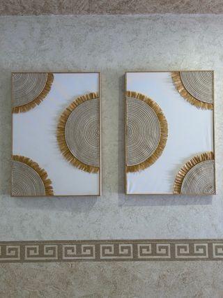 Díptico cuadros estilo boho 100x70 con Marco