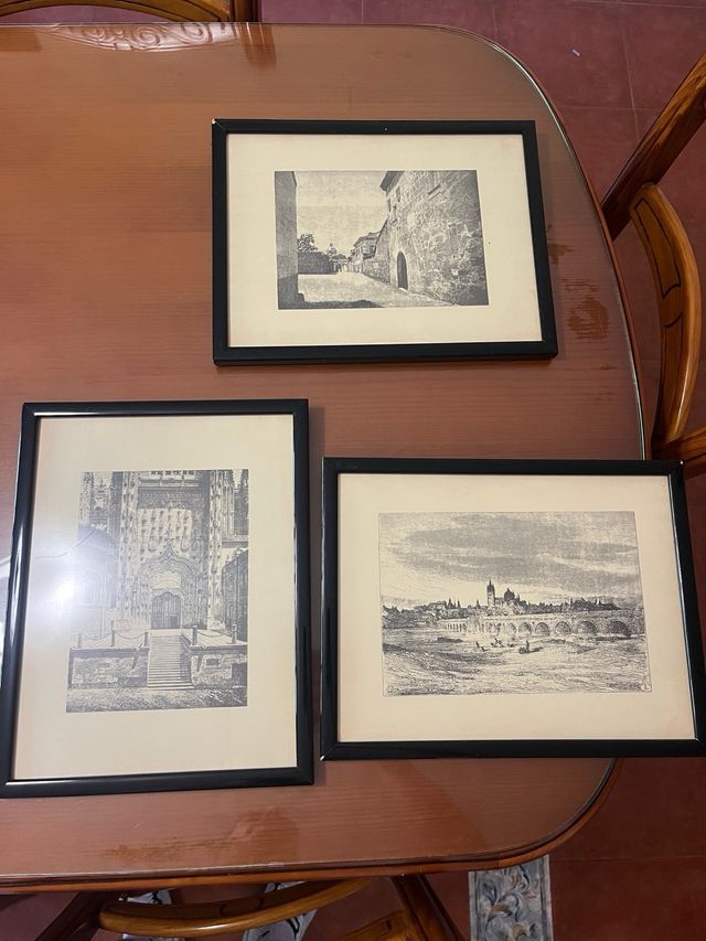 Juego de 8 láminas arquitectónicas