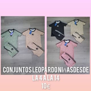 Conjuntos Adidas Leopard Niña Talla 4-14