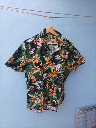 Camisa Hawaiana Talla M Flores