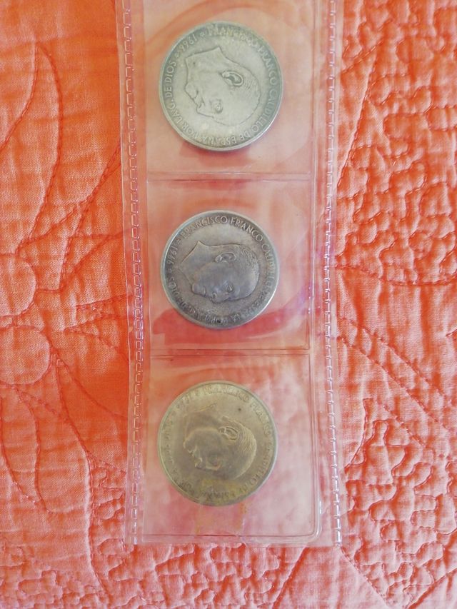 Lote 3 monedas Franco España 1966