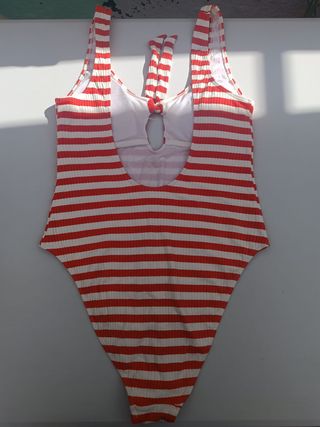 Bañador de Rayas Rojo y Blanco | Talla 42