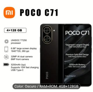 Xiaomi POCO C71 4+128GB Negro