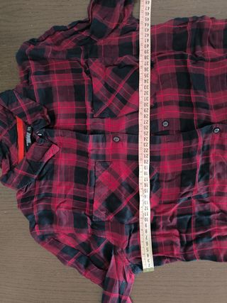 Camisa cuadros roja y negra suave