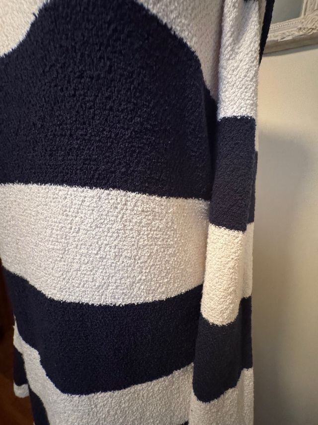 Vestido Zara Rayas Azul Marino y Blanco