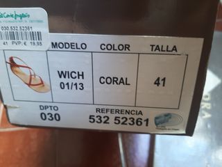 Sandalias Zendra Rojas y Plateadas Talla 40