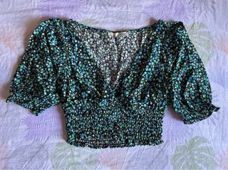 Blusa floral manga corta