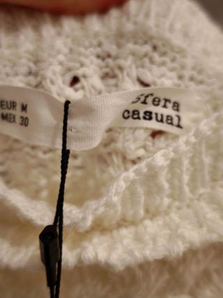 Top Crochet Blanco Talla M 