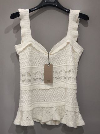Top Crochet Blanco Talla M 