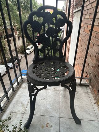 Mesa y Silla Hierro Exterior