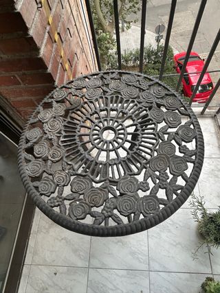 Mesa y Silla Hierro Exterior