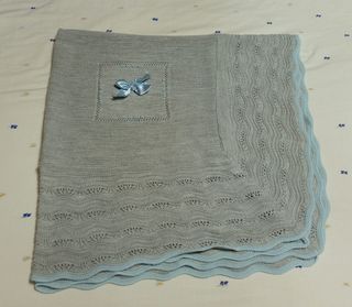 Toquilla bebé punto azul