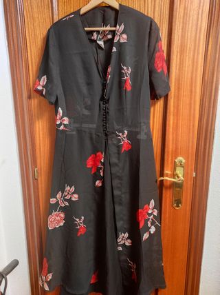 Vestido largo floral talla 46