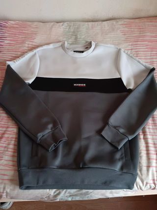 Jersey McKenzie gris y blanco nuevo