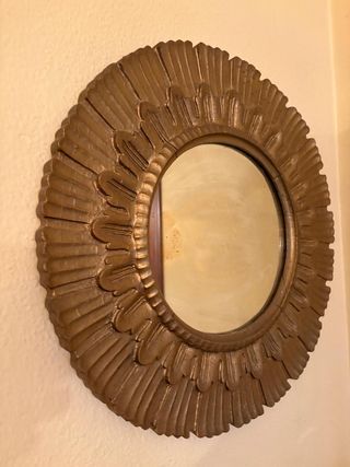 Espejo Sol Vintage Madera 59x59