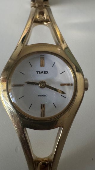 Reloj Timex Mujer Dorado y Blanco