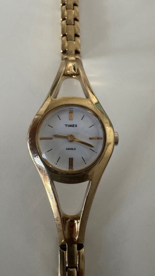 Reloj Timex Mujer Dorado y Blanco