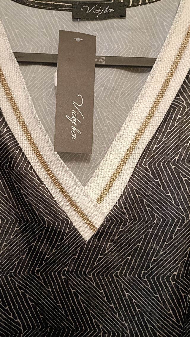 Conjunto satén blanco y negro